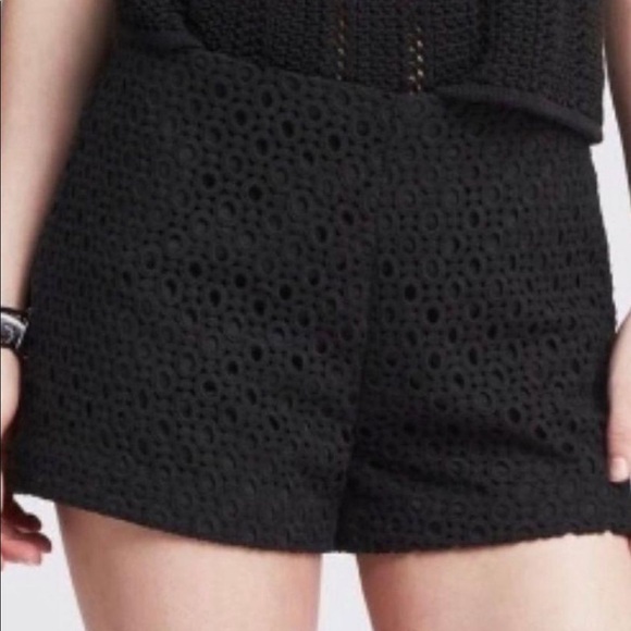 Banana Republic Black Shorts with Circle Pattern/Texture - Picture 3 of 8